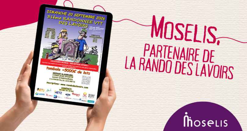 Moselis partenaire de la Rando des Lavoirs : locataires, à vos vélos !